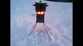 Печка щепочница своими руками // Camping stove