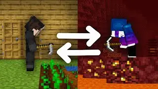 Minecraft, But We Switch Bodies Randomly...