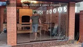 Безрамное остекление слайдер
