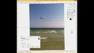 How to level the horizon line in a photograph in GIMP with rotation tool