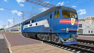 Советский пассажирский тепловоз ТЭП70-0145 УЗ|Москва-Хутор-Михайловский|RTS