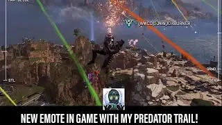 New Apex Legends Season 8 Battle Pass Fuse Stage Dive Skydive Emote With My Predator Trail!