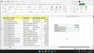 Excel SUMIFS Function with Multiple Criteria - Excel Tutorial 21