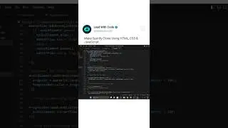 Make Latest Spotify Clone Using HTML, CSS & JavaScript #coding #programming #javascript #shorts