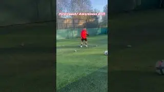 ❗️🥶 First Touch Awareness Drill YOU Should Be Doing 🥶❗️ #soccer #soccershorts #shortsvideo #viral