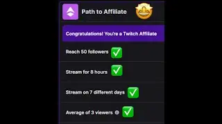 How to get Affiliated on Twitch!