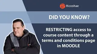 Did you know? - You can setup a TERMS and CONDITIONS page to RESTRICT ACCESS to a course in MOODLE
