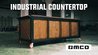 DIY Industrial Countertop with light for a Jewel Company