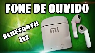 Fones de ouvido Bluetooth I12 branco