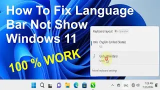 How To Fix Missing Language Bar From Taskbar Windows 11 | Fix Language Bar | Awais Solutions |