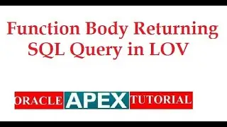 Function Body Returning SQL Query in LOV