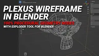 Create a wireframe or plexus effect in Blender 3D with Exploder Tool 