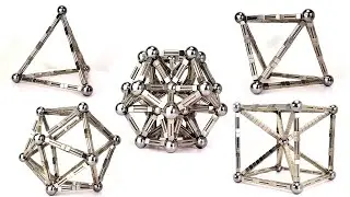 Platonic Solids Made from Neodymium Magnets Satisfying - Plato Timaeus Elements