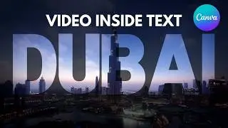 How To Add Video Inside Your Text In Canva | Canva Text In Video | Canva Tutorial