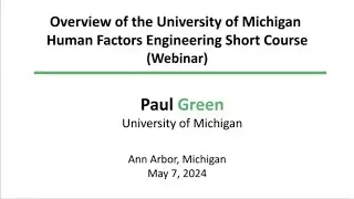 Human Factors Engineering - Informational Webinar - May 2024
