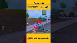 Mg3 + 6x gyro sensitivity | 6x no recoil spray | 6x zero recoil sensitivity #bgmi #shorts