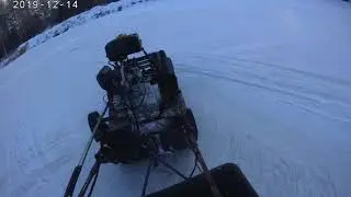 Мотобуксировщик 125сс тест на льду.
