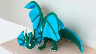 Crochet dragon. Crochet toy. Part 13. Wing rib, large membrane.