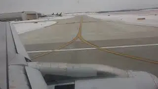 (HD) American Airlines A319 Winter Landing at DTW