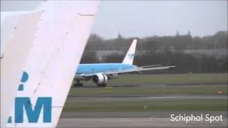 KLM Asia B777-300 Landing Amsterdam Airport Schiphol (Schiphol Spot)