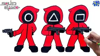 How to draw Squid Game