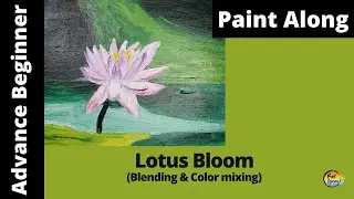 Lotus Blossom: Fun Painting for Beginner, Play with brush control and color mixing