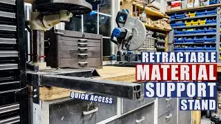 Retractable Material Support Stand For Bench Top Cut Off Saw | JIMBO'S GARAGE