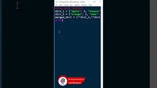 Python | Merging two Dictionaries  #codewithilyasoft #python