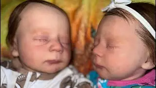 Custom Twin Caspian Sculpt Reborn Babies What They Went Home With & Box Packing