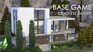 BASE GAME Modern Home | Stop Motion build | The Sims 4 | NO CC