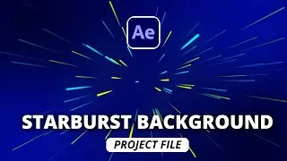 Motion Trail Star Burst Background After Effects Tutorial 2024 ( project file )