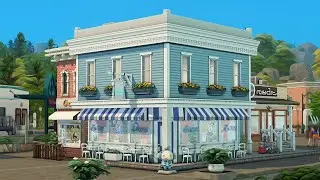 Boba Tea, Thrift Store, Café, & Book Store || The Sims 4: Speed Build