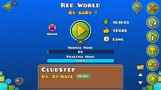 Geometry Dash - How to beat Sary's Red World in Practice