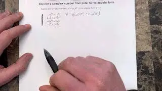 Convert a complex number from polar to rectangular form