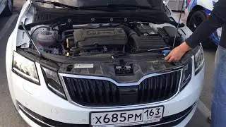 ṦKODA OCTAVIA A7 Установка пневмоупоров капота от компании ПАТРИОТ