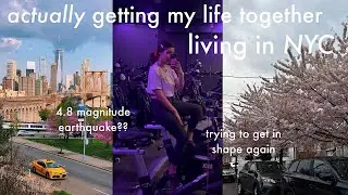 A realistic living alone in NYC vlog (getting back in routine is hard + earthquake updates)