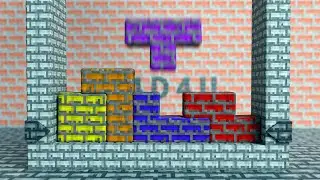 Minecraft Style | Remake: Softbody Tetris V28 | ASMR ❤️ C4D4U