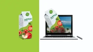 CorelDraw | Apple Juice Product Pop Out in CorelDraw
