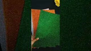 Tricolour flag 🇮🇳 | Tiranga 🧡🤍💚| making with glitter paper 