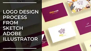Logo Design Process in Adobe Illustrator From Sketch - Simple