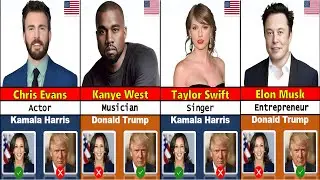 US Celebrities Who Support Donald Trump or Kamala Harris