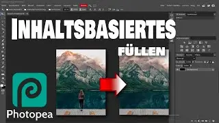 Photopea - Objekte aus einem Bild entfernen (Inhaltsbasiertes Füllen)