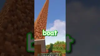 JUST LAND IN THE MINECRAFT BOAT...