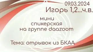 09.03.24г. Миниспикерская DAA Игорь 1,2...ч.в.  группа daazoom