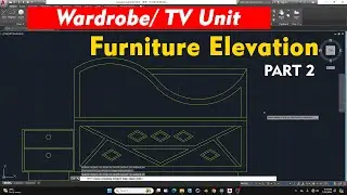 AUTOCAD WARDROBE DESIGN WITH DETAIL SECTION AND ELEVATION [PART 2] AutoCAD Tutorial in Hindi👍