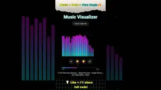 Interactive Music Visualizer Using HTML CSS JavaScript 🎵🔥 | DevZiaul 