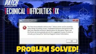 How To Fix Technical Difficulties in Generals Zero Hour | Problem Solved 🔥 Mr.Techie DIY