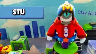 😱Как слепить СТУ из пластилина/Новый бравлер/бравл старс 💥(New Brawler)Clay art Tutorial