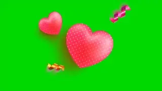 Green Screen Heart Particles_Heart Stickers Pack_Blinking Dill 100 Multi Designs