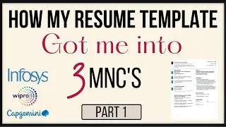 How My Resume Got Me Into 3 Companies. || PART 1